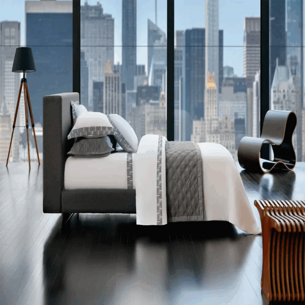 Jogo De Cama Queen 300 Fios The Skyline By The Bed Cinza
